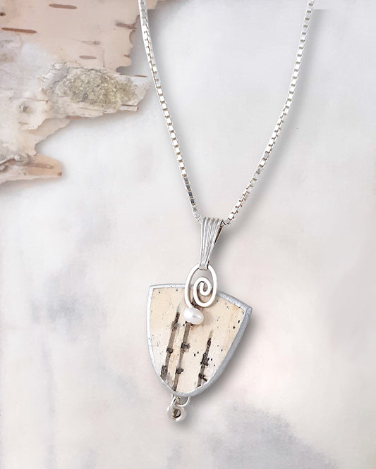 Necklace, 'Shield' - silver